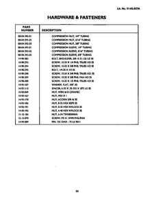 Hardware And Fasteners Diagram and Parts List for CGBD36RX  Thermador Grill