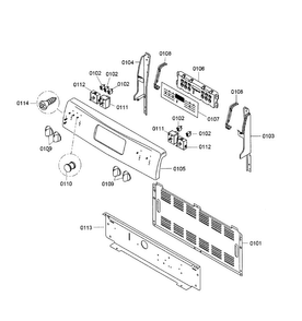 Control Panel Diagram and Parts List for HES3063U 02 Bosch Range