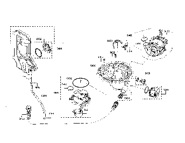 Water inlet/heat pump/sump Diagram and Parts List for SHS863WD2N 01 Bosch Dishwasher