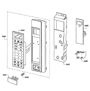 Microwave Panel Diagram and Parts List for HBL5760UC 05 Bosch Microwave