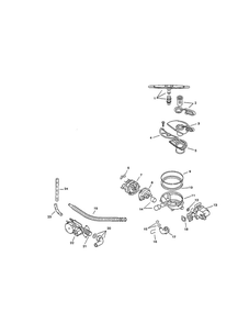 Component Assemblies Diagram and Parts List for SMU7056UC-09 FD7307, 7504-7506 Bosch Dishwasher