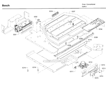 Latch Asy Diagram and Parts List for HBL5351UC 03 Bosch Wall Oven