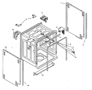 Tank Assy Diagram and Parts List for SHU3336UC 11 Bosch Dishwasher