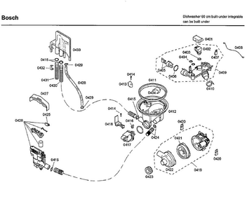 Pump Diagram and Parts List for SHX33A05UC 40 Bosch Dishwasher