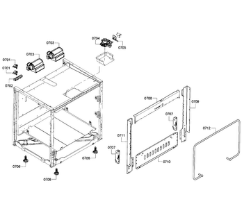 Cabinet 2 Diagram and Parts List for PRD304GHC 01 Thermador Range