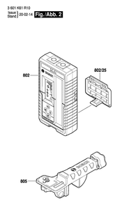 Bosch 3601k61r10 2 Diagram and Parts List for 3601K61R10  Bosch Laser Level