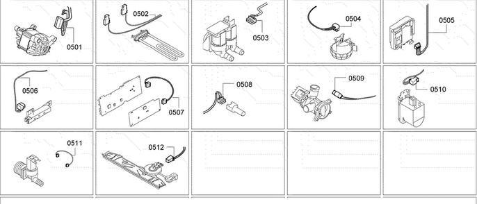 Harness Assy Diagram and Parts List for WAP24202UC 05 Bosch Washer