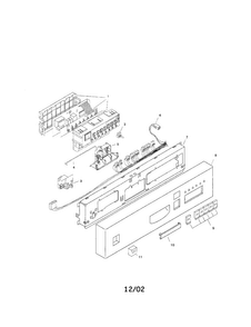 Fascia Panel Diagram and Parts List for SHU5316UC 12 Bosch Dishwasher
