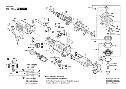 Part Location Diagram of 1619P12188 Bosch Tool PUSH BUTTON