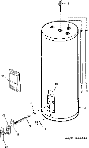 Replacement Parts Diagram and Parts List for 153311941  Kenmore Water Heater