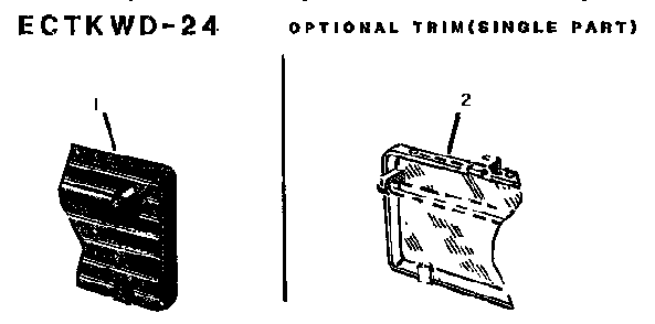 Optional Trim Diagram and Parts List for WD24WC  Thermador Warming Drawer