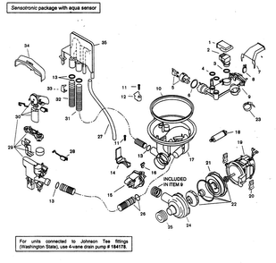 Component Assy Diagram and Parts List for SHU43E06UC 14 Bosch Dishwasher