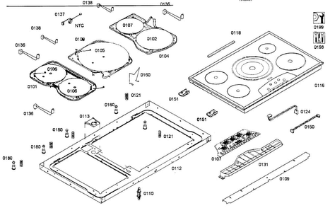 Part Location Diagram of 00673505 Bosch OPERATING MODULE