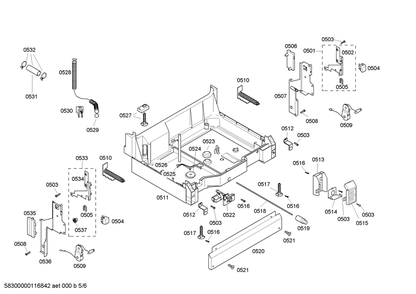 Diagram 5 Diagram and Parts List for SHX46B05UC-21  Bosch Dishwasher