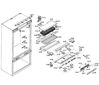 Control Panel Diagram and Parts List for T36IT71NNP 07 Thermador Refrigerator