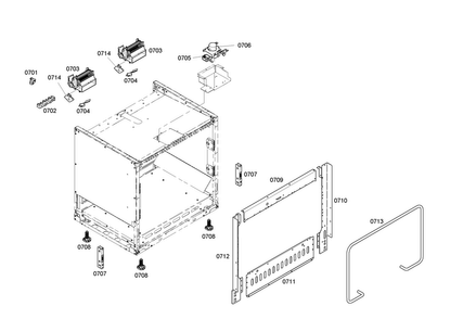Cabinet Diagram and Parts List for PRD304EHC 01 Thermador Range