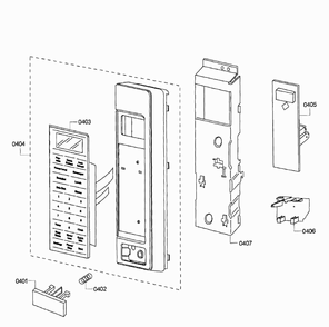 Microwave Panel Diagram and Parts List for HBL5760UC 08 Bosch Microwave