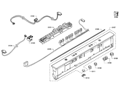 Control Panel Diagram and Parts List for SHX6AP02UC 06 Bosch Dishwasher