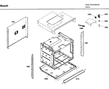 Frame Diagram and Parts List for HBL5720UC 01 Bosch Microwave