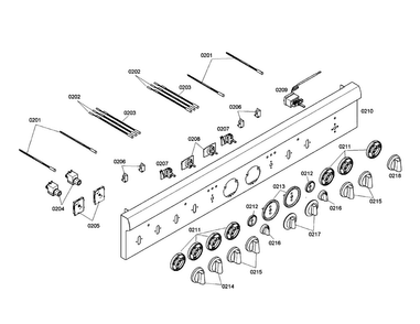 Controls Diagram and Parts List for PRD486EDHC 01 Thermador Range