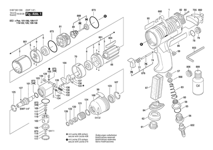 Section 1 Diagram and Parts List for 0607661506  Bosch Wrench