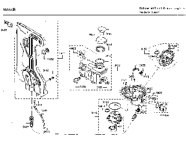 Pump Diagram and Parts List for SHX88PW55N 01 Bosch Dishwasher