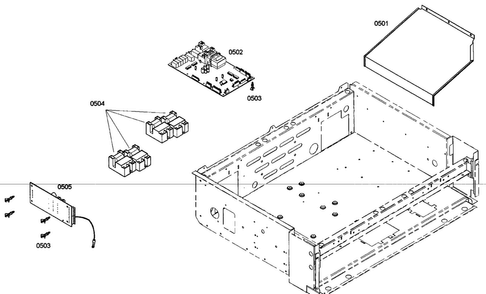Control Assy Diagram and Parts List for PRD304EG 02 Thermador Range