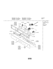 Fascia Panel Diagram and Parts List for HBL446AUC 01 Bosch Wall Oven