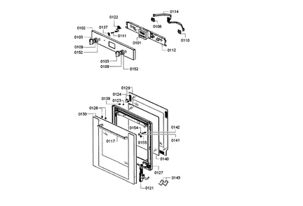 Cavity Asy Diagram and Parts List for HBE5451UC 02 Bosch Wall Oven