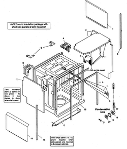 Tank Assy Diagram and Parts List for SHX43E06UC 14 Bosch Dishwasher
