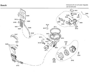 Pump Diagram and Parts List for SHX46L15UC 24 Bosch Dishwasher
