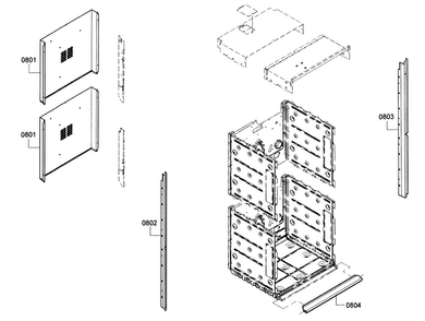 Frame Diagram and Parts List for HBN5620UC 03 Bosch Wall Oven