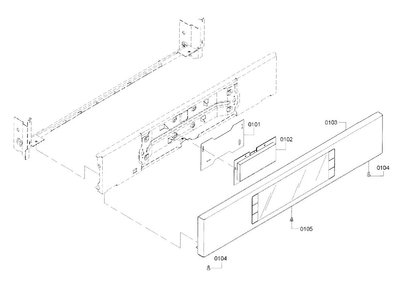 Control Panel Diagram and Parts List for HBL8451UC 01 Bosch Wall Oven