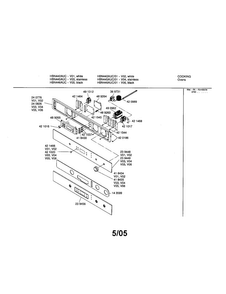 Fascia Panel Diagram and Parts List for HBN446AUC 01 Bosch Wall Oven