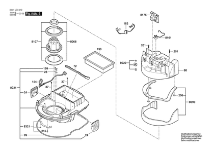 Part Location Diagram of 2610034324 Bosch Tool CONTACT