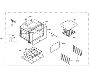 Oven Diagram and Parts List for HBN3550UC 01 Bosch Wall Oven