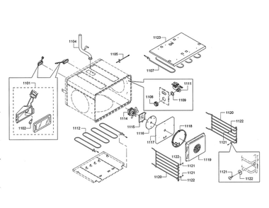Bake Element/Motor Diagram and Parts List for PRD48JDSGU 06 Thermador Range