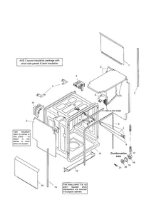 Tank Assembly Diagram and Parts List for SHX46B06UC 14 Bosch Dishwasher