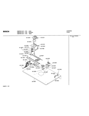 02 - UPPER PLENUM Diagram and Parts List for HBN755AUC(FD8207-)  Bosch 