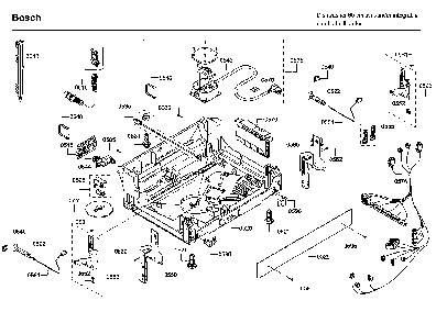 Base Diagram and Parts List for SHP88PW55N 01 Bosch Dishwasher