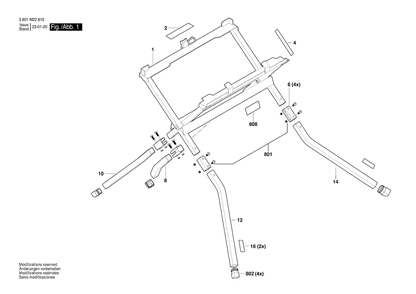 Diagram Diagram and Parts List for GTA570 3 601 M22 810 Bosch Table Saw