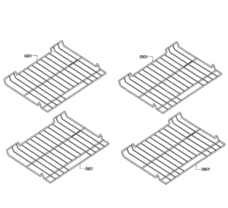Rack Diagram and Parts List for HBN5651UC 02 Bosch Wall Oven