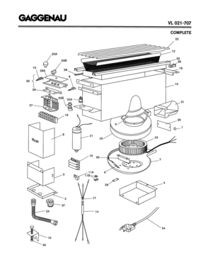 01 - COMPLETE Diagram and Parts List for VL021-707  Bosch Range Hood