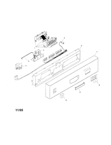Fascia Panel Diagram and Parts List for SHU3305UC 12 Bosch Dishwasher