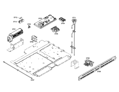 Oven Pcb Diagram and Parts List for PODM301-01  Thermador Wall Oven
