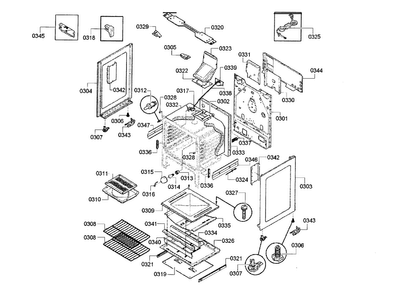 Cavity & Frame Diagram and Parts List for HGS3063UC 11 Bosch Range