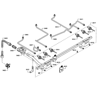 Manifold Assy Diagram and Parts List for PRD366GHU 07 Thermador Range