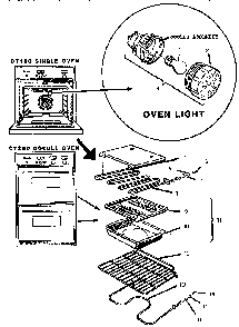 Removeable Oven Parts Diagram and Parts List for CT130  Thermador Wall Oven