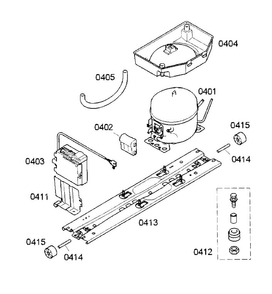 Compressor Diagram and Parts List for B11CB81SSS 03 Bosch Refrigerator