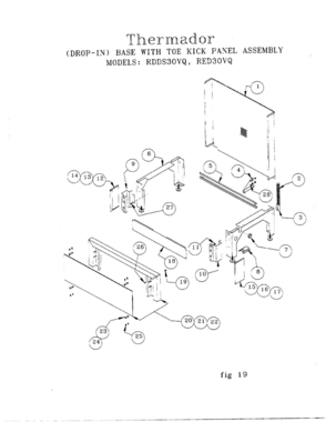 21 - BASE W/ TOE KICK PANEL Diagram and Parts List for RDDS30  Bosch Range